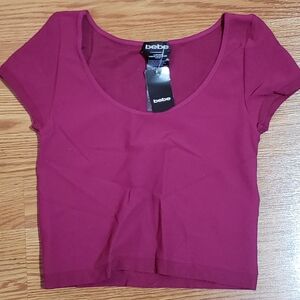 Bebe scoop neck crop top